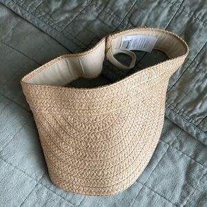 Madewell Tan Straw Visor Hat